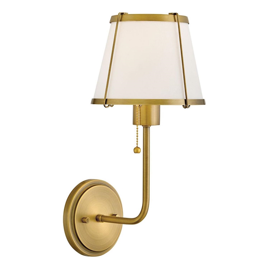 Hinkley - Seinävalaisin CLARKE 1xE27/40W/230V messinki/valkoinen