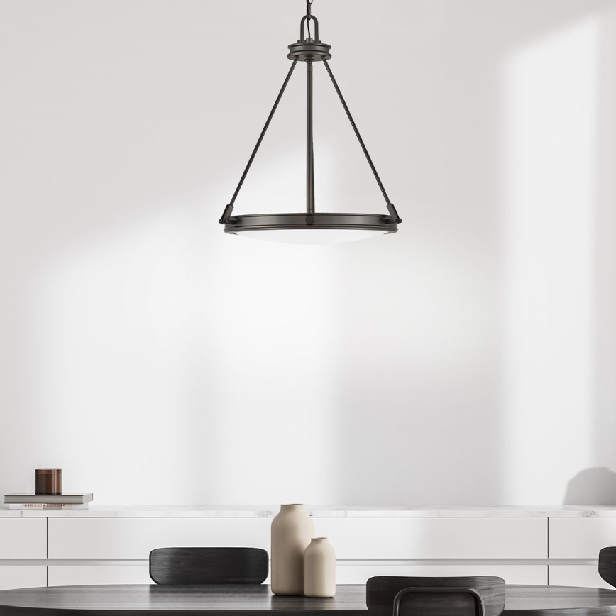 Hinkley - Ketjulla roikkuva kattokruunu COLLIER 4xE14/40W/230V, halkaisija 54,3 cm, musta