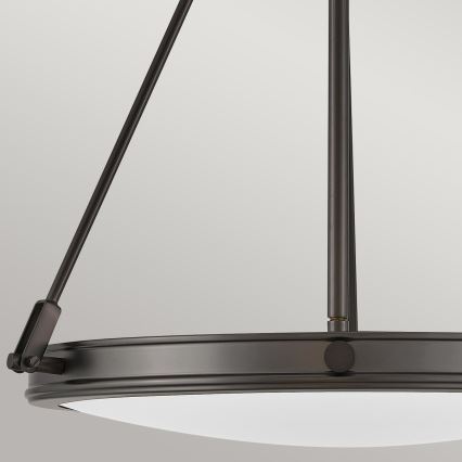 Hinkley - Ketjulla roikkuva kattokruunu COLLIER 4xE14/40W/230V, halkaisija 54,3 cm, musta