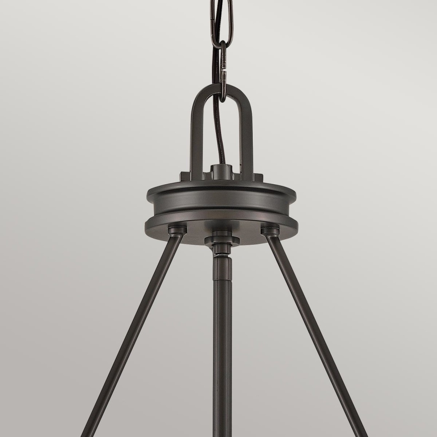 Hinkley - Ketjulla roikkuva kattokruunu COLLIER 4xE14/40W/230V, halkaisija 54,3 cm, musta