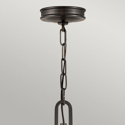 Hinkley - Ketjulla roikkuva kattokruunu COLLIER 4xE14/40W/230V, halkaisija 54,3 cm, musta