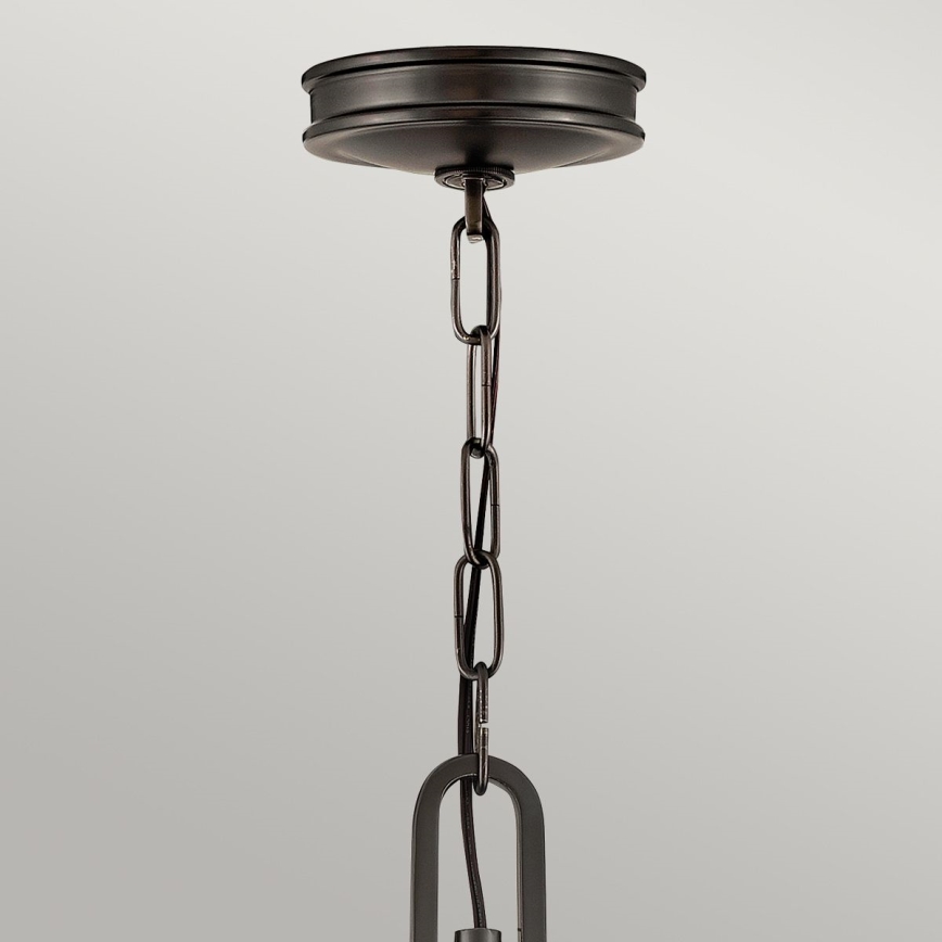 Hinkley - Ketjulla roikkuva kattokruunu COLLIER 4xE14/40W/230V, halkaisija 54,3 cm, musta