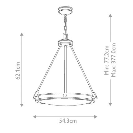 Hinkley - Ketjulla roikkuva kattokruunu COLLIER 4xE14/40W/230V, halkaisija 54,3 cm, musta