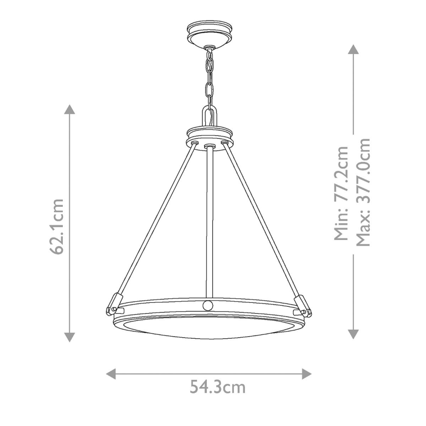 Hinkley - Ketjulla roikkuva kattokruunu COLLIER 4xE14/40W/230V, halkaisija 54,3 cm, musta