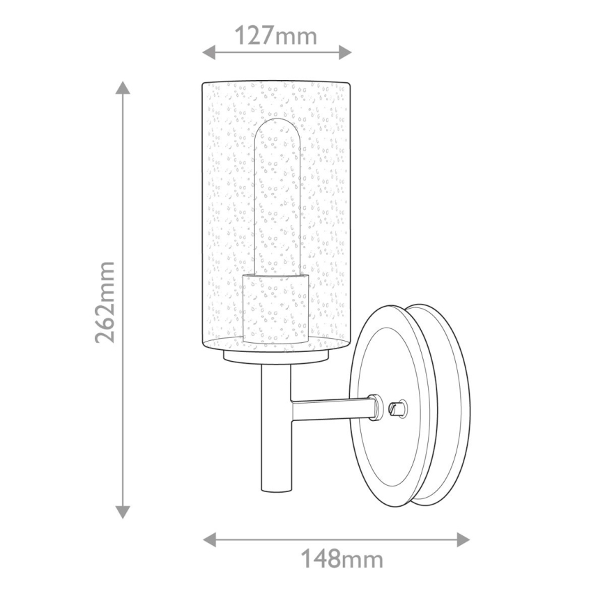 Hinkley - Seinävalaisin COLLIER 1xE27/60W/230V musta