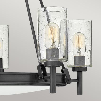 Hinkley - COLLIER riippuvalaisin ketjulla 5xE27/40W/230V, halkaisija 68,5 cm, musta