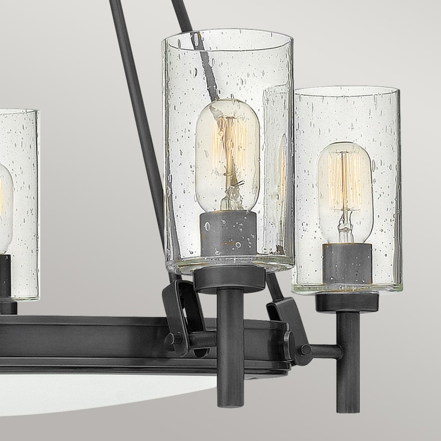 Hinkley - COLLIER riippuvalaisin ketjulla 5xE27/40W/230V, halkaisija 68,5 cm, musta