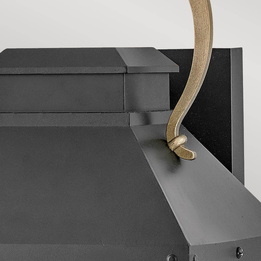 Hinkley - Ulkoseinävalaisin DAWSON M 1xE27/60W/230V IP44 musta