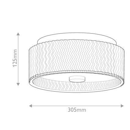 Hinkley - Kattovalo ELLE 2xE27/60W/230V halkaisija 30,5 cm kulta