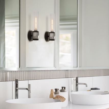 Hinkley - ELLISON kylpyhuoneen seinävalaisin 1xE27/40W/230V IP44 musta