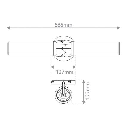 Hinkley - ELLISON kylpyhuoneen seinävalaisin 2 x E27/40W/230V IP44 musta