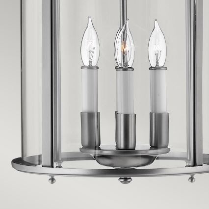 Hinkley - ketjulla roikkuva kattokruunu GENTRY 4xE14/60W/230V mattakromi
