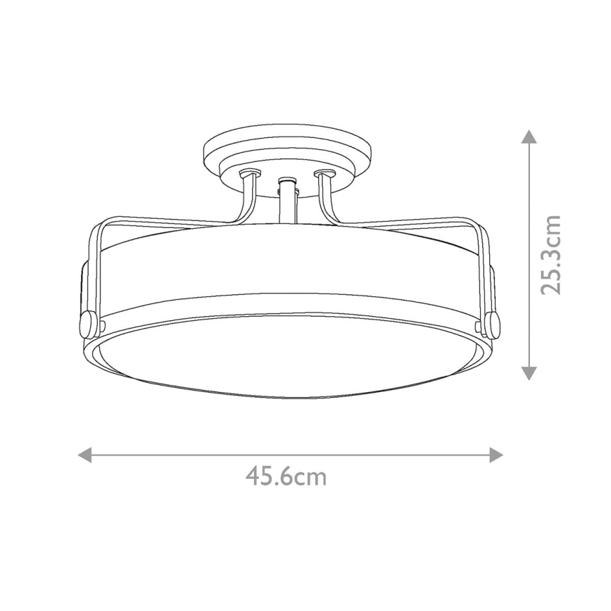 Hinkley - Pintakiinnitteinen kattovalaisin HARPER 3xE27/60W/230V Ø 45,6 cm kiiltävä kromi