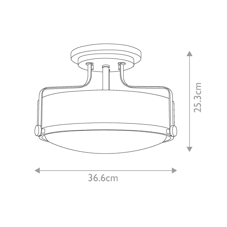 Hinkley - Pintakiinnitteinen kattovalaisin HARPER 3xE27/60W/230V halkaisija 36,6 cm kiiltävä kromi