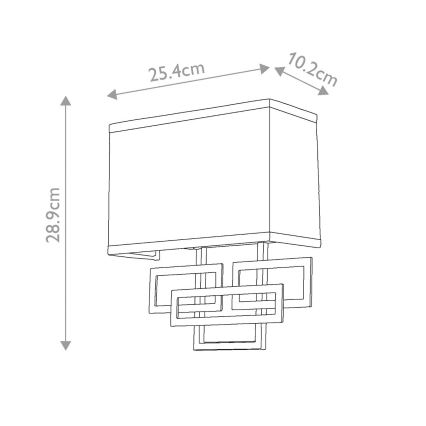 Hinkley - Seinävalaisin LANZA 2xE14/40W/230V pronssinvärinen