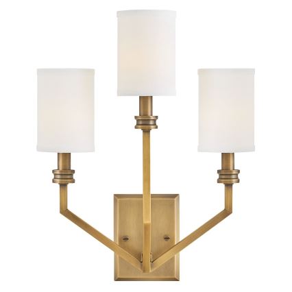 Hinkley - Seinävalaisin MOORE 3xE14/40W/230V kullanvärinen