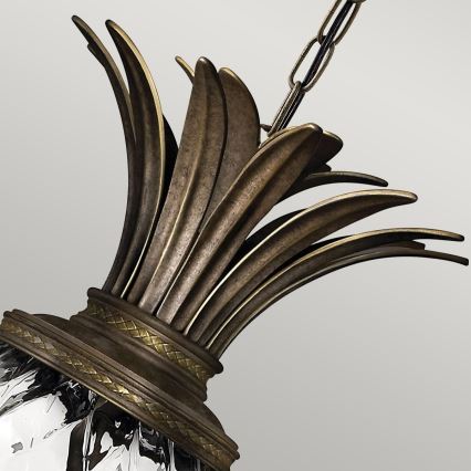 Hinkley - Kattokruunu ketjussa PLANTATION 4xE14/40W/230V pronssi