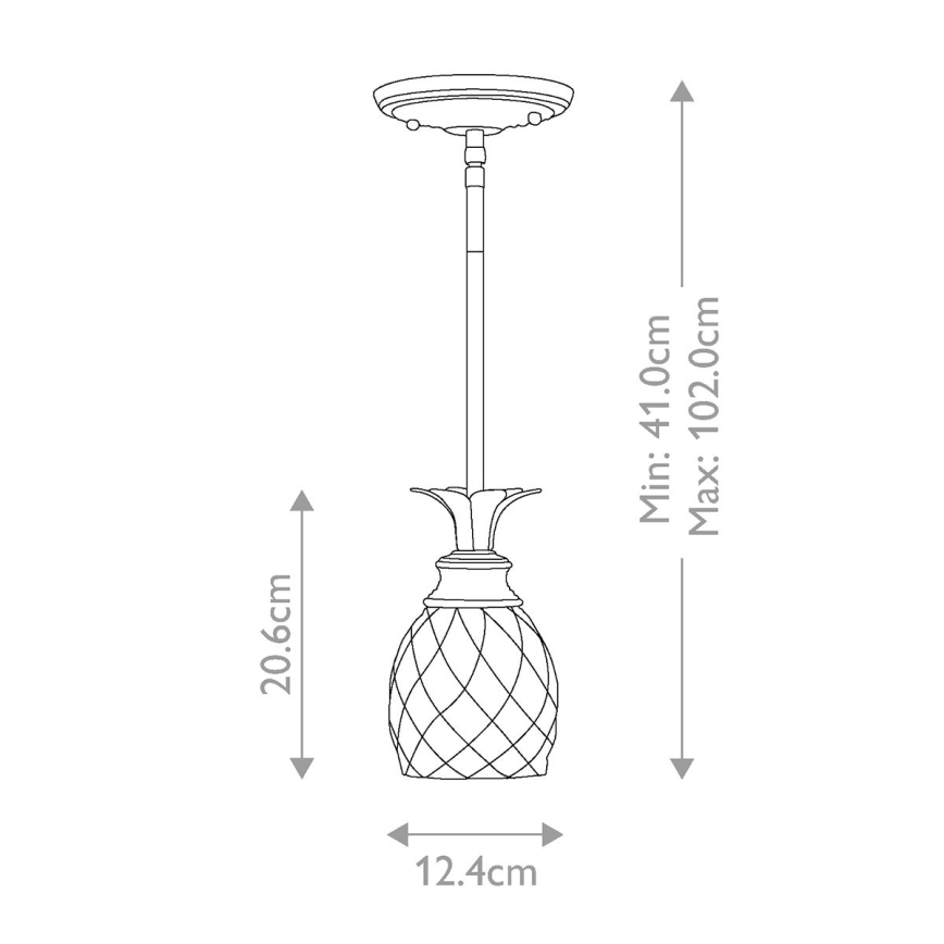 Hinkley - Riippukattokruunu PLANTATION 1xE27/60W/230V kulta