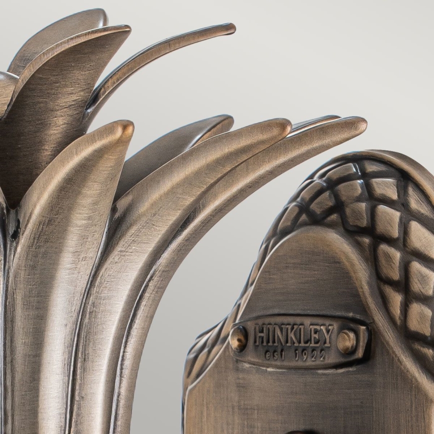 Hinkley - Ulkoseinävalaisin PLANTATION 1xE27/40W/230V IP44 pronssi