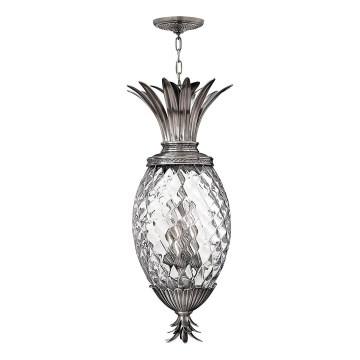 Hinkley - Kattokruunu ketjussa PLANTATION 4xE14/40W/230V hopea