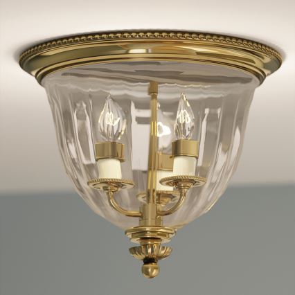 Hinkley - Kattovalaisin CAMBRIDGE 3xE14/60W/230V kulta