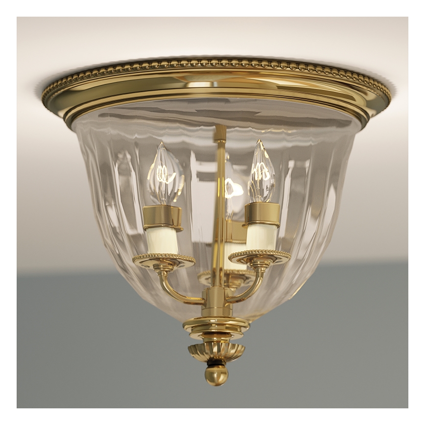 Hinkley - Kattovalaisin CAMBRIDGE 3xE14/60W/230V kulta