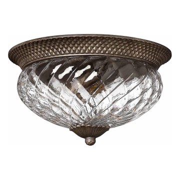 Hinkley - Kattovalo PLANTATION 3xE27/60W/230V pronssi