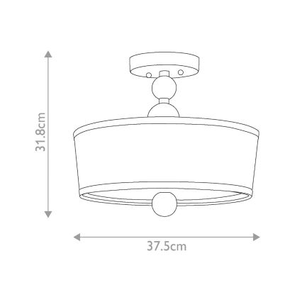 Hinkley - Kiinteä kattokruunu ZELDA 3xE27/60W/230V messinki