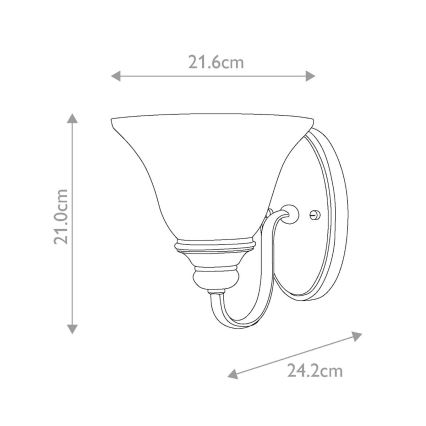 Hinkley - Seinävalaisin CELLO 1xE27/60W/230V