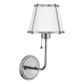 Hinkley - Seinävalaisin CLARKE 1xE27/40W/230V kiiltävä kromi/valkoinen