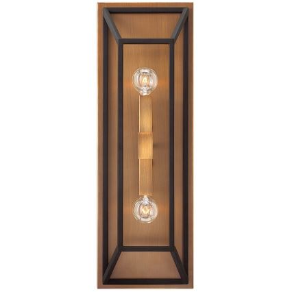 Hinkley - Seinävalaisin FU LIGHTON 2xE14/60W/230V ruskea/musta