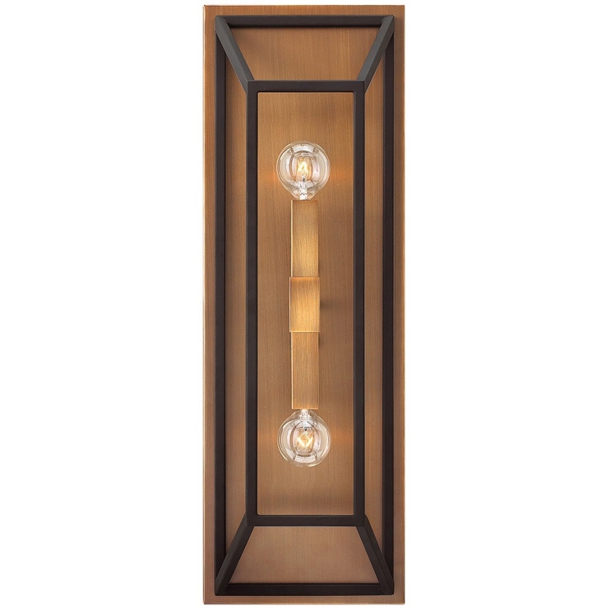 Hinkley - Seinävalaisin FU LIGHTON 2xE14/60W/230V ruskea/musta