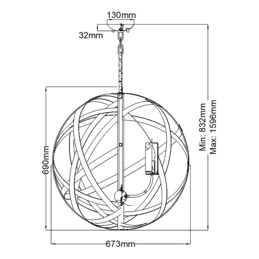 Hinkley - Ulkokattokruunu CARSON 5xE14/40W/230V IP44