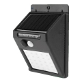 HÖFFTECH - LED-aurinkokennolla varustettu seinävalaisin tunnistimella, 3,7 V 1200 mAh, IP65