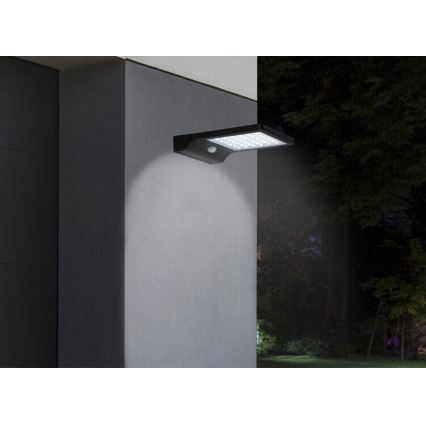 HÖFFTECH - LED-aurinkokäyttöinen seinävalaisin liike- ja hämärätunnistimella LED/3,7V 2200 mAh IP44