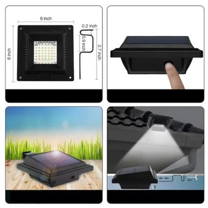 HÖFFTECH - LED-aurinkokäyttöinen seinävalaisin liiketunnistimella ja hämäräkytkimellä LED/3,7V 2000 mAh IP65