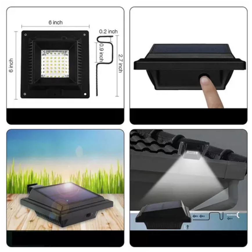 HÖFFTECH - LED-aurinkokäyttöinen seinävalaisin liiketunnistimella ja hämäräkytkimellä LED/3,7V 2000 mAh IP65