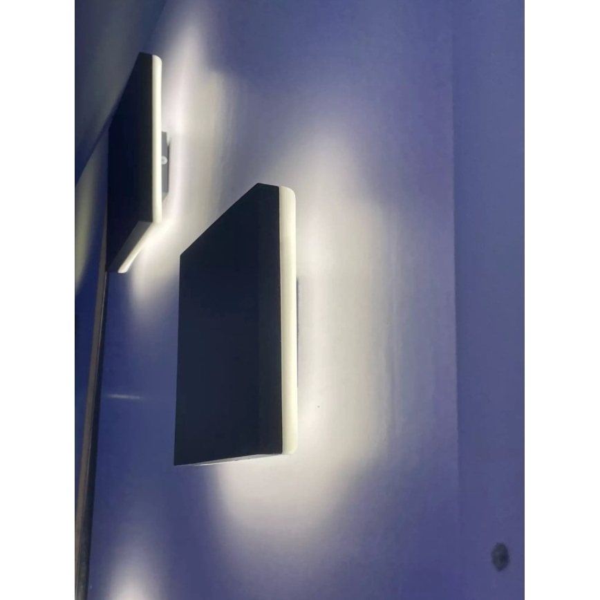 HÖFFTECH - LED ulkokäyttöinen seinävalaisin LED/10W/230V neliönmuotoinen IP65