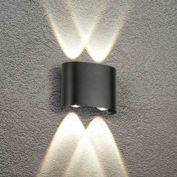HÖFFTECH - LED Ulkoseinävalaisin UP&DOWN 4xLED/1W/230V IP65