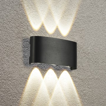 HÖFFTECH - LED-ulkoseinävalaisin ylös-alas 6xLED/1W/230V IP65