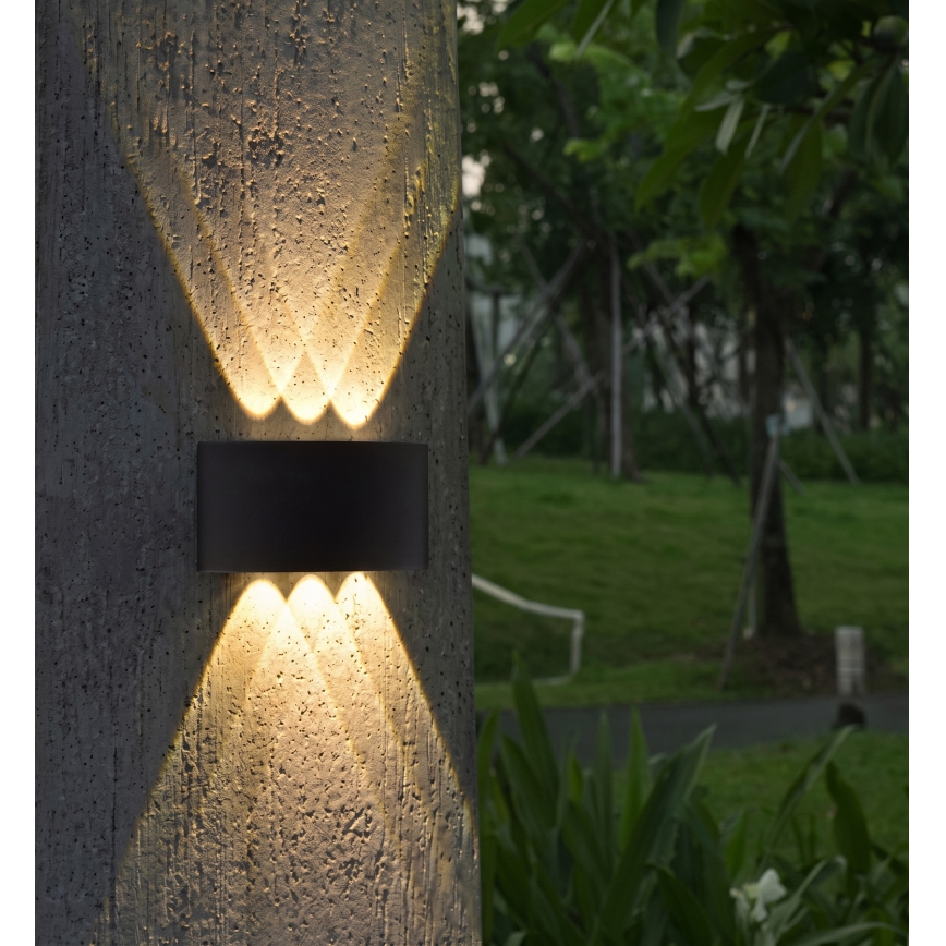 HÖFFTECH - LED-ulkoseinävalaisin ylös-alas 6xLED/1W/230V IP65