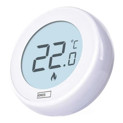 Huoneen manuaalinen termostaatti 230V/6A 2xAA valkoinen