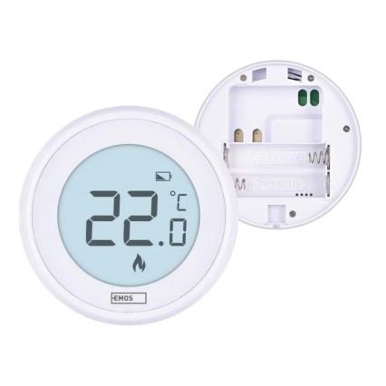 Huoneen manuaalinen termostaatti 230V/6A 2xAA valkoinen