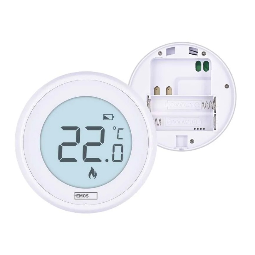 Huoneen manuaalinen termostaatti 230V/6A 2xAA valkoinen