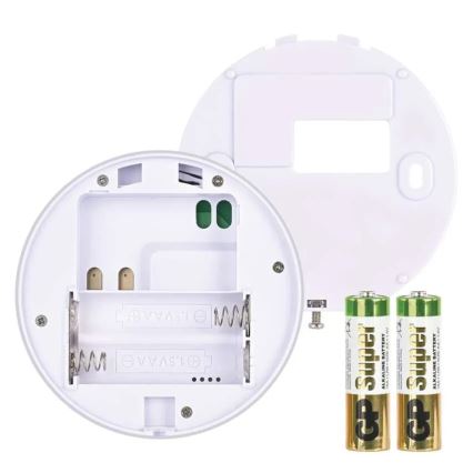 Huoneen manuaalinen termostaatti 230V/6A 2xAA valkoinen