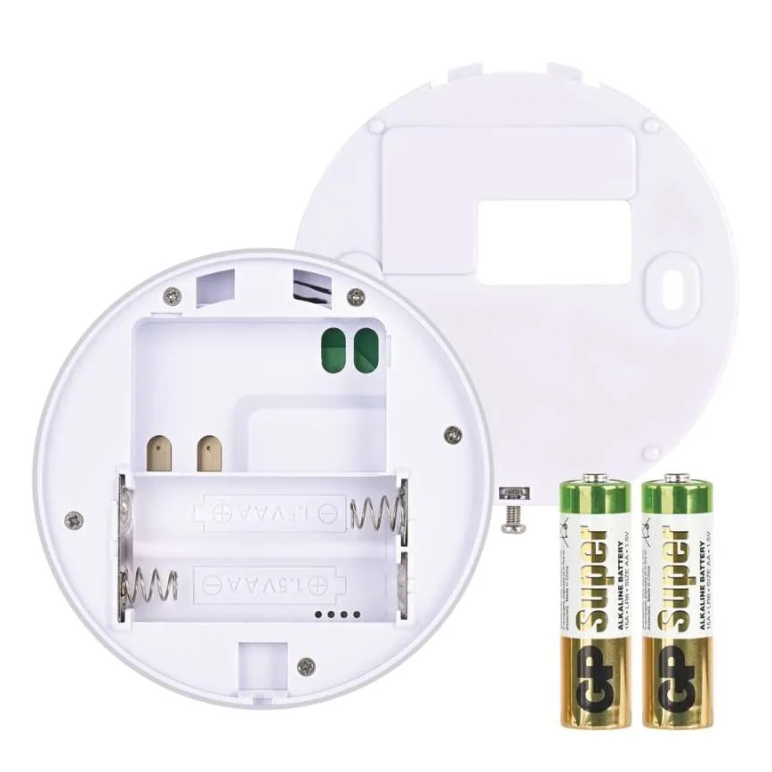 Huoneen manuaalinen termostaatti 230V/6A 2xAA valkoinen
