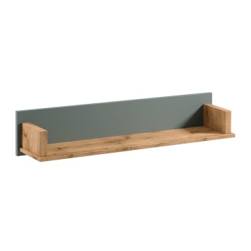 Hylly MENTA 110x20x21 cm Wotan-tammi/vihreä