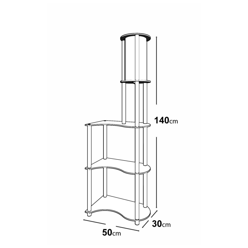 Hyllyllinen lattiavalaisin NOTO 1xE27/40W/230V musta