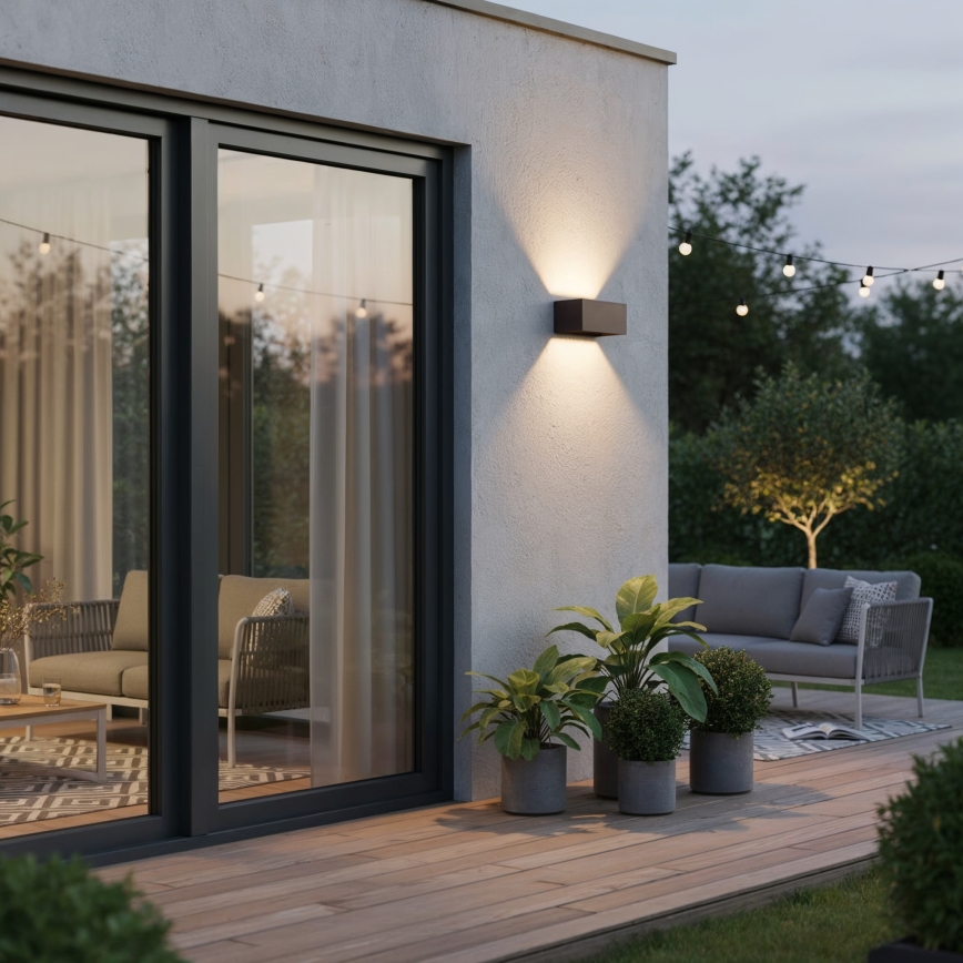 Ideal Lux - ATOM ulkoseinävalaisin LED/25W/230V CRI 90 IP54 ruskea