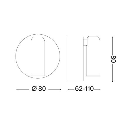 Ideal Lux - LED-himennettävä, ladattava, kosketusohjattu seinälle asennettava kohdevalaisin BEAN LED/3W/5V 2200 mAh CRI 95 messinki